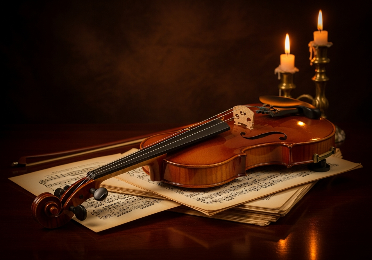 Скрипка с нотами